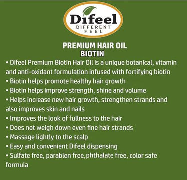 DIFEEL 99% Premium Hair Oil-Biotin (8oz), Sareya Beauty Supply Store in Calgary Alberta Canada